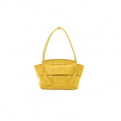 BOTTEGA VENETA PAPER CALFSKIN MAXI INTRECCIATO SMALL ARCO MIRABELLE (22*19*8cm)