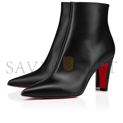 CHRISTIAN LOUBOUTIN VIBELLA BOOTY 85 MM LOW BOOTS-CALF LEATHER-BLACK-WOMEN 1250542BK01