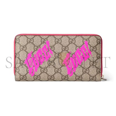 GUCCI BI-COLOR ZIP AROUND WALLET WITH PRINT ‎‎835324FAEQX9774 (19*10.5*2.5cm)