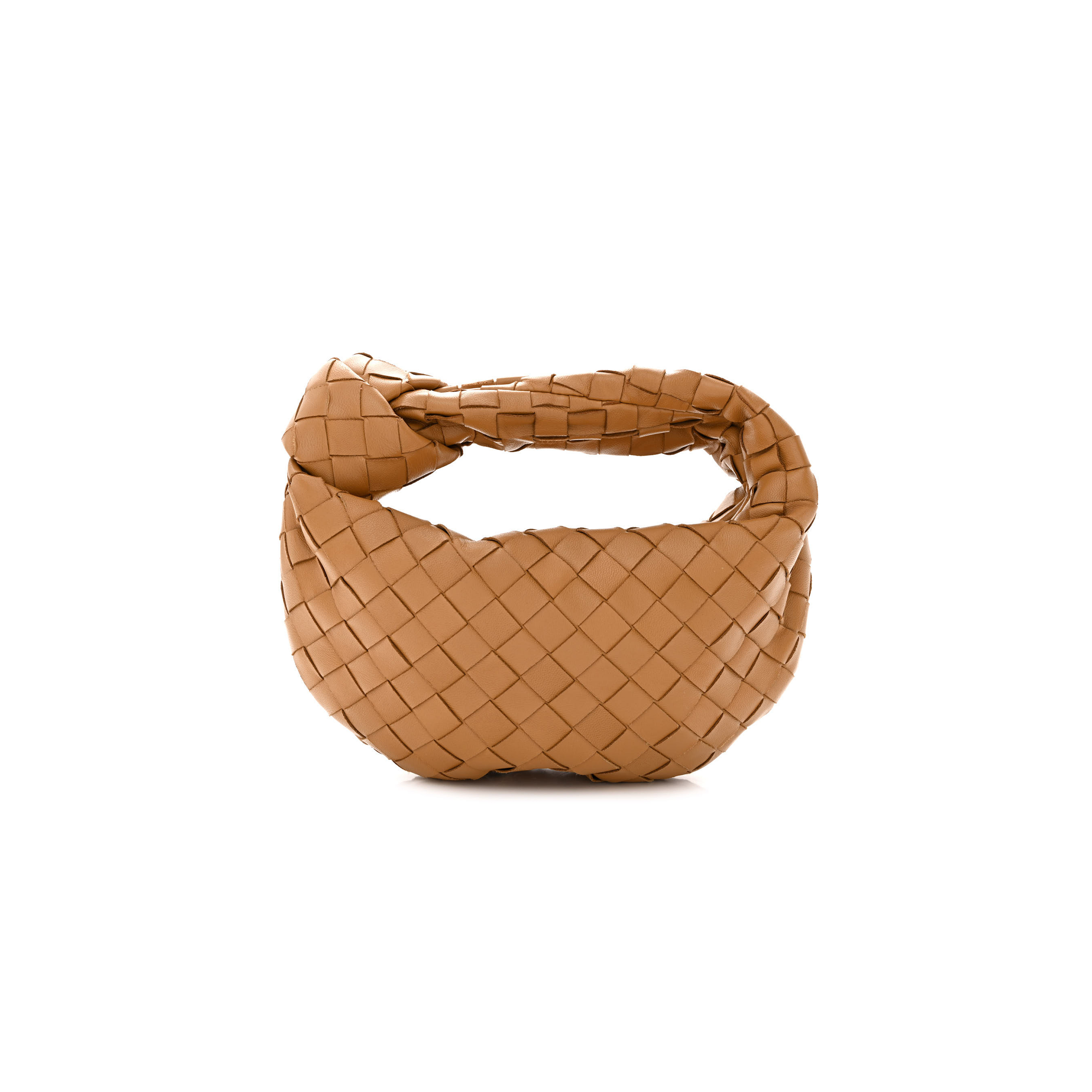 BOTTEGA VENETA NAPPA INTRECCIATO MINI JODIE CARAMEL  (23*13*5cm)