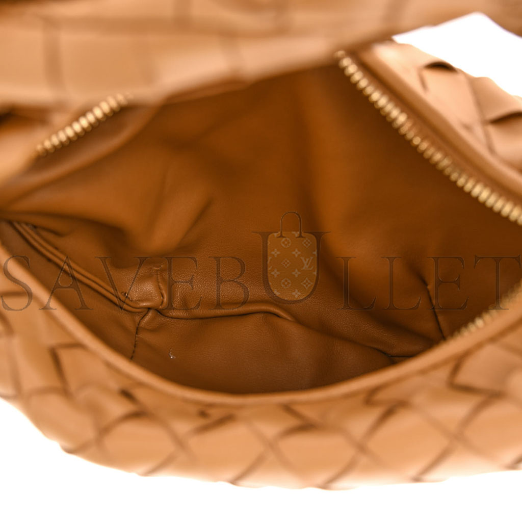 BOTTEGA VENETA NAPPA INTRECCIATO MINI JODIE CARAMEL  (23*13*5cm)