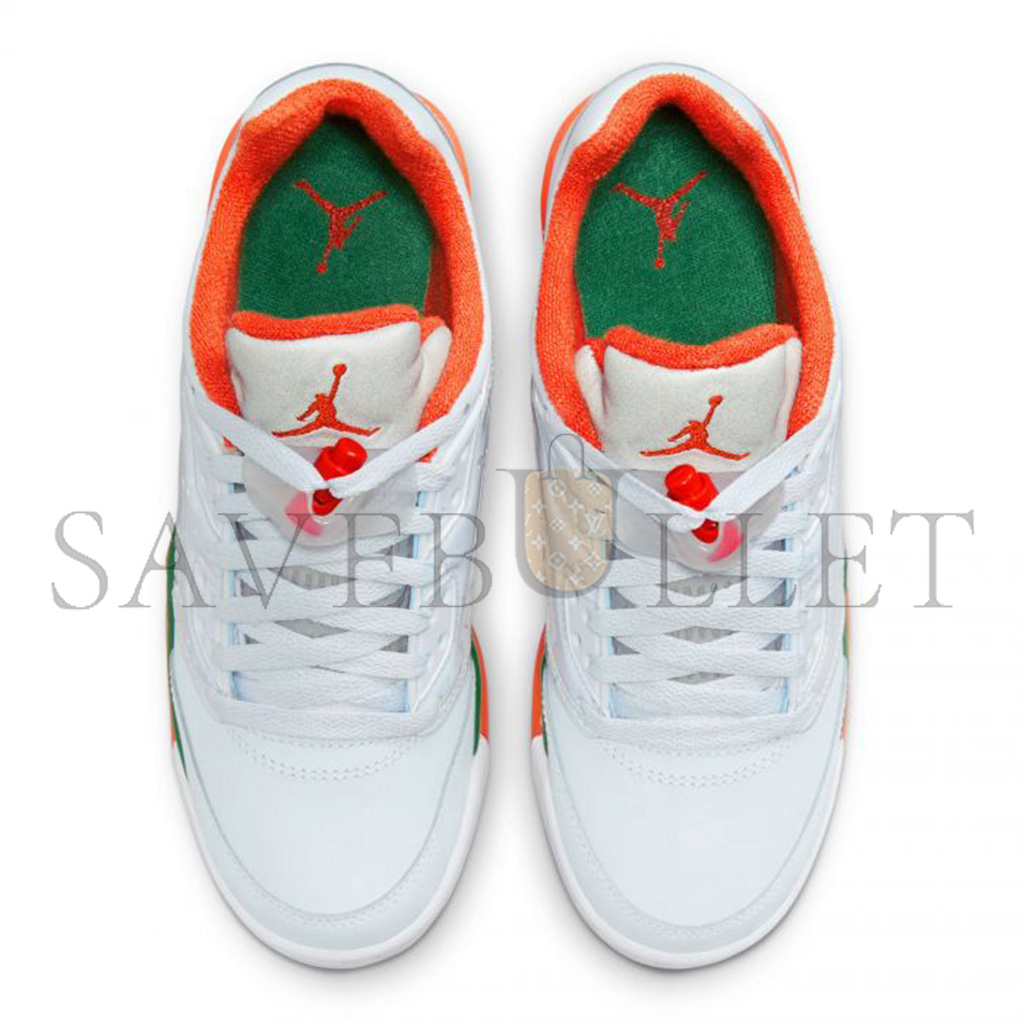 NIKE AIR JORDAN RETRO 5 LOW MIAMI HURRICANES FQ1293-018