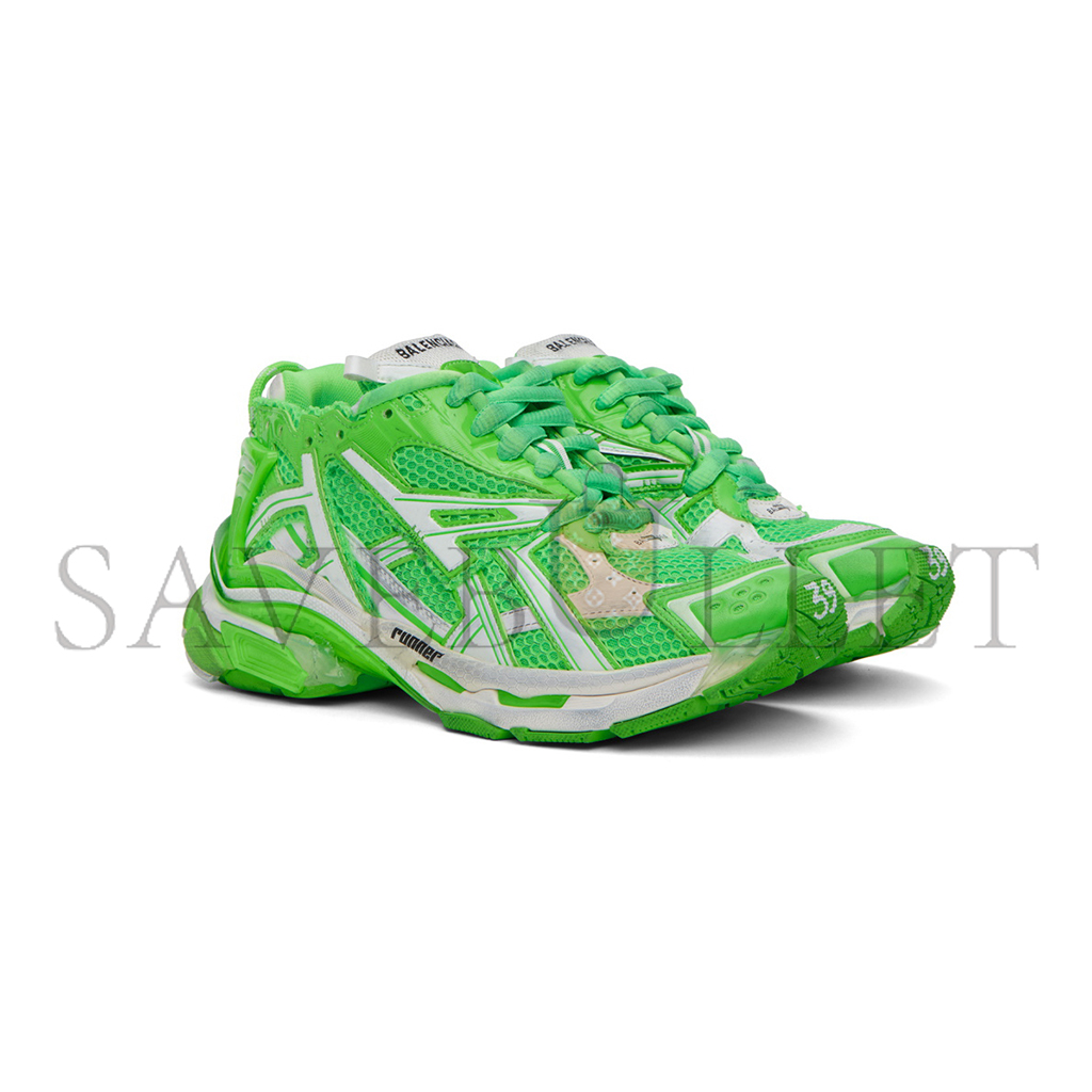 BALENCIAGA GREEN RUNNER SNEAKERS 677402W3RBM3590