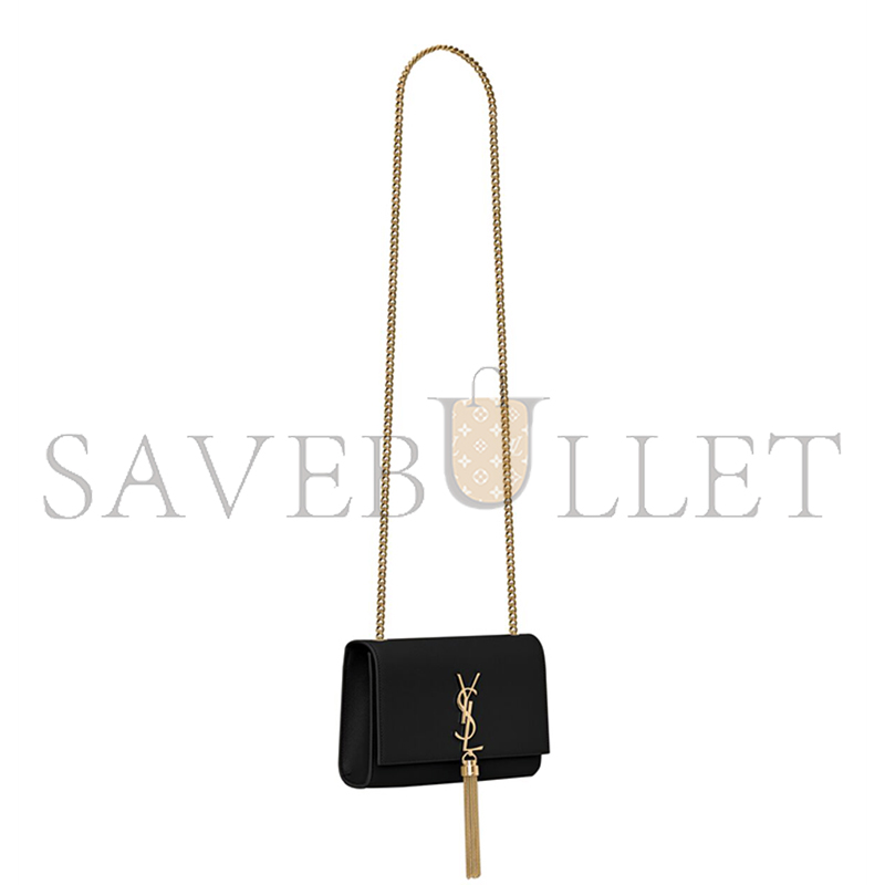 YSL KATE SMALL TASSEL IN GRAIN DE POUDRE EMBOSSED LEATHER 474366BOW0J1000 (20*12.5*5cm)