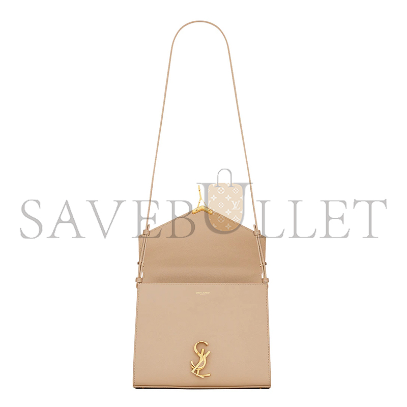 YSL CASSANDRA MEDIUM TOP HANDLE BAG IN GRAIN DE POUDRE EMBOSSED LEATHER 623931BOW0W2721 (24.5*20*11.5cm)