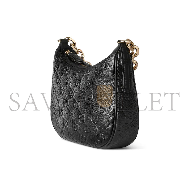 GUCCI GG EMBLEM MEDIUM SHOULDER BAG 815409AAEEM1000 (25.5*20*5cm)