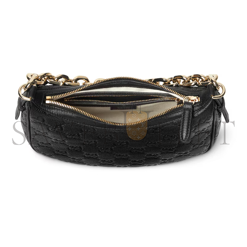 GUCCI GG EMBLEM MEDIUM SHOULDER BAG 815409AAEEM1000 (25.5*20*5cm)
