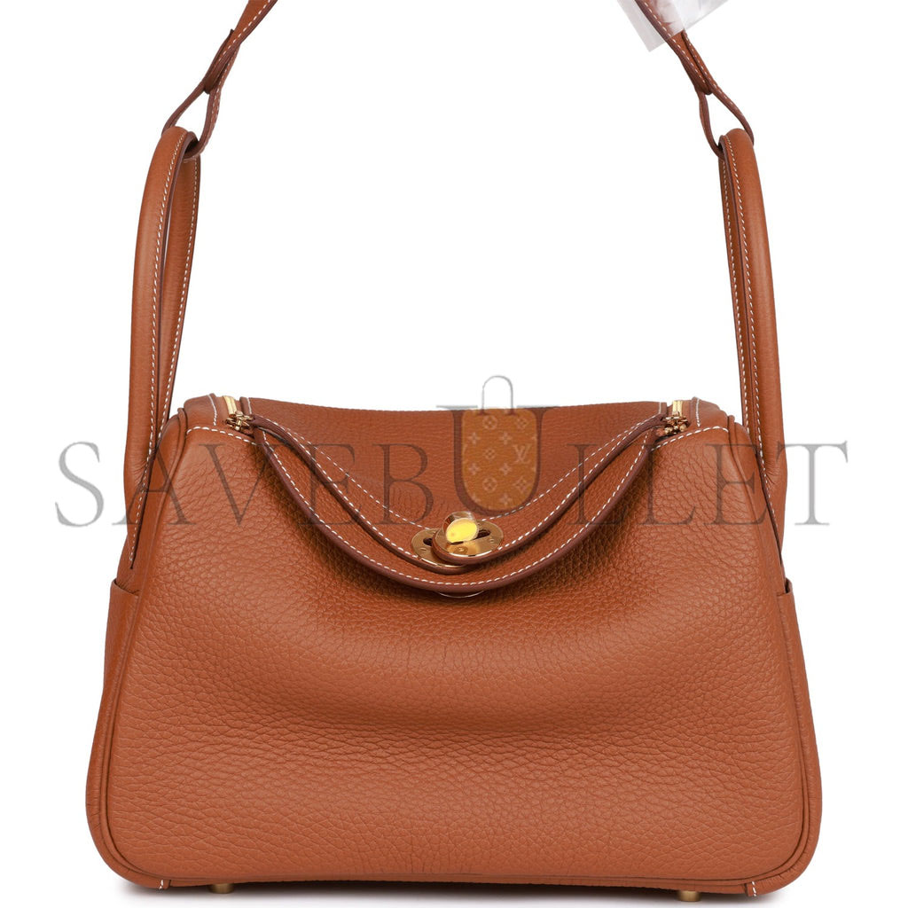 HERMES LINDY 26 GOLD CLEMENCE GOLD HARDWARE (26*18*12cm)