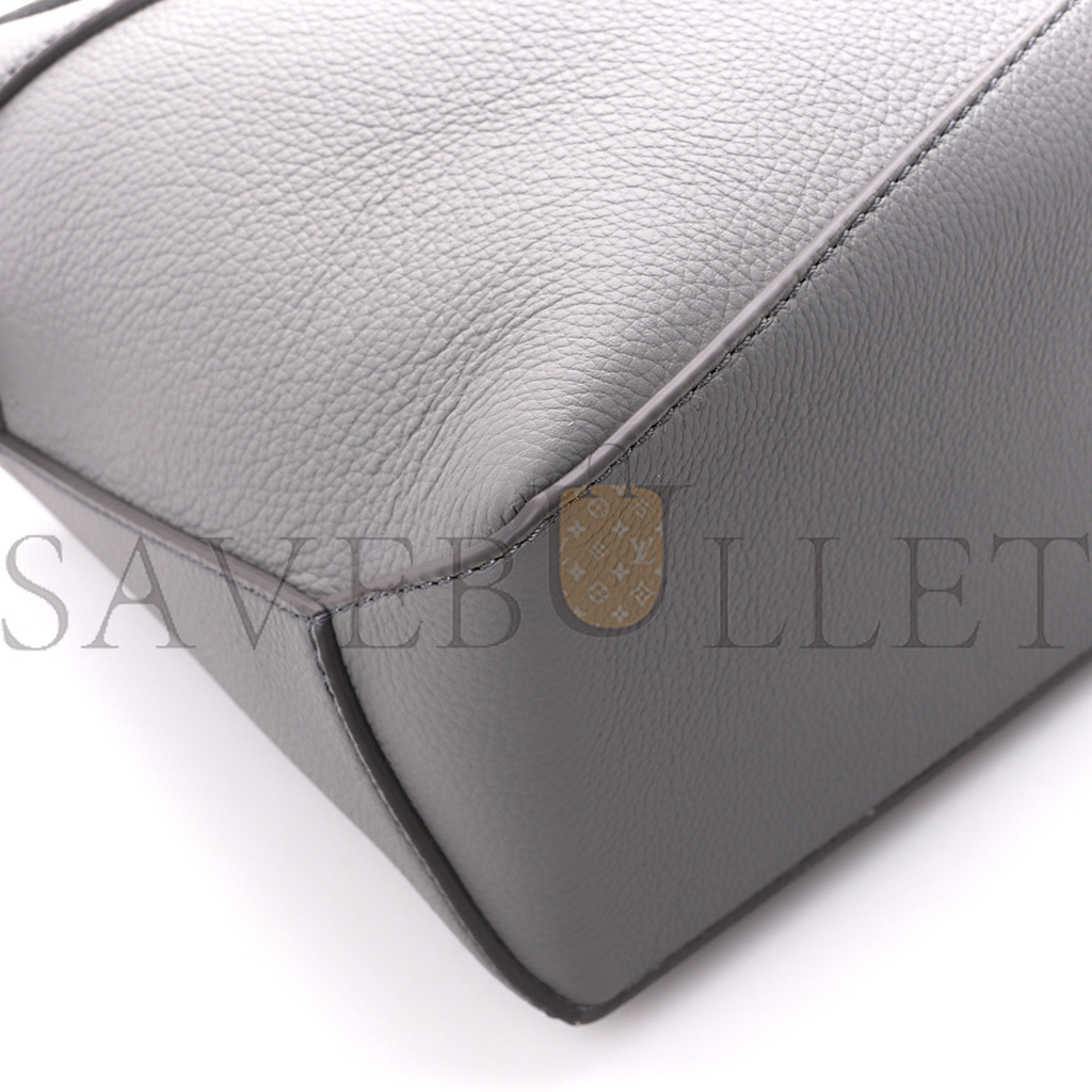 LOEWE SOFT GRAINED CALFSKIN SMALL PUZZLE EDGE BAG PEARL GREY (24*16.5*10.5cm)