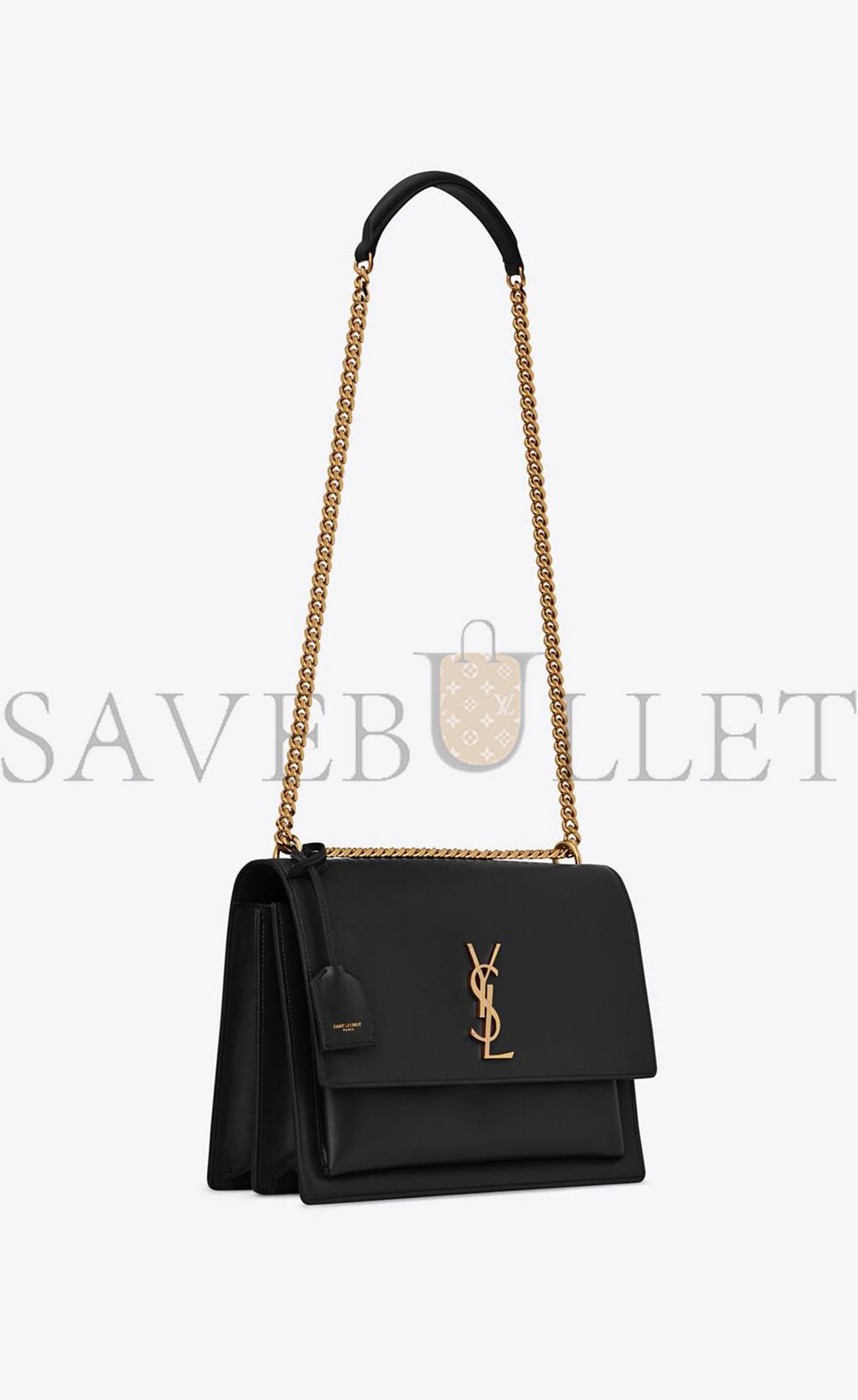 YSL SUNSET LARGE CHAIN BAG IN SMOOTH LEATHER 498779D420W1000 (27*18*8cm)