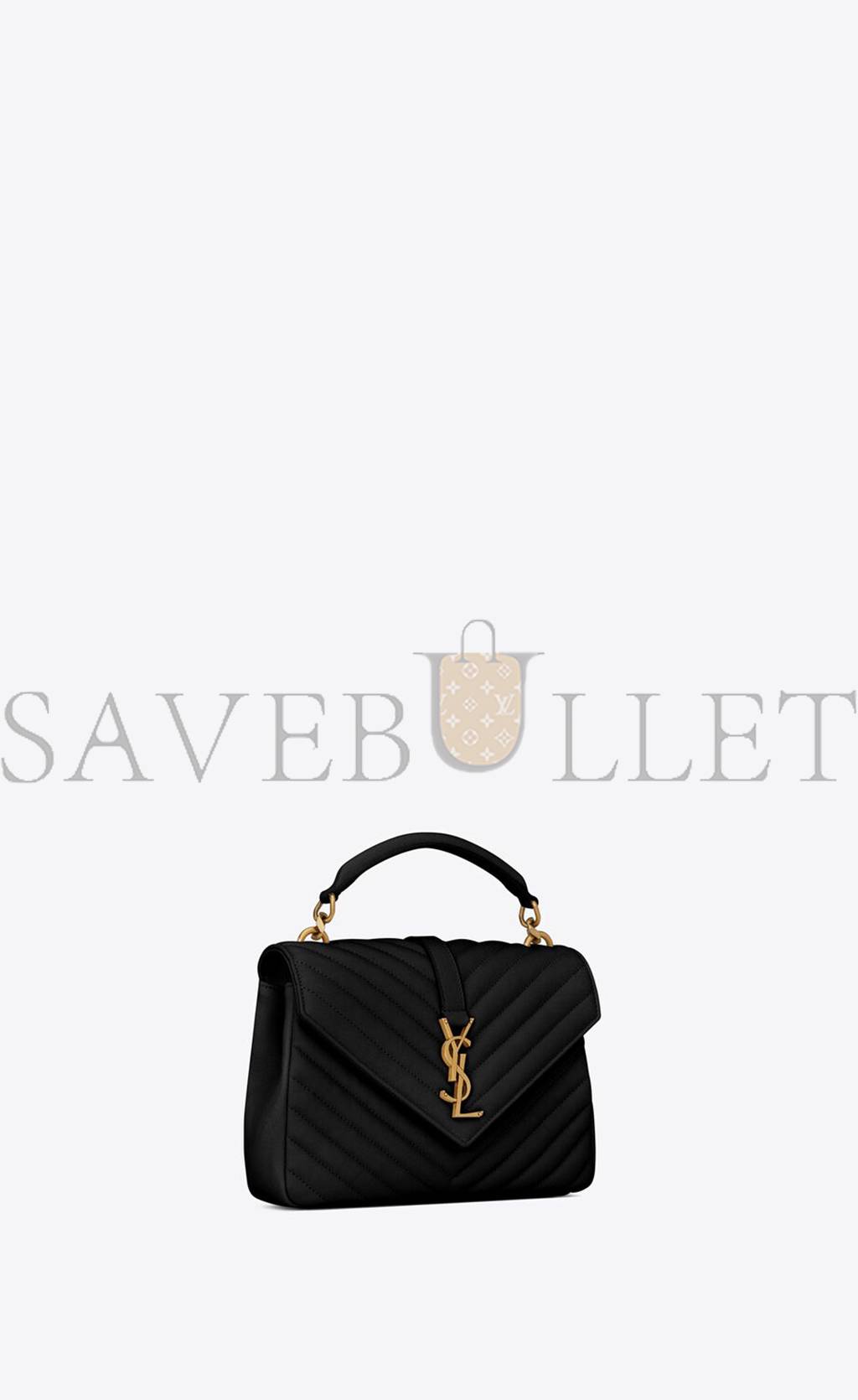 YSL COLLEGE MEDIUM CHAIN BAG IN QUILTED LEATHER 600279BRM071000 (24*17*6.5cm)