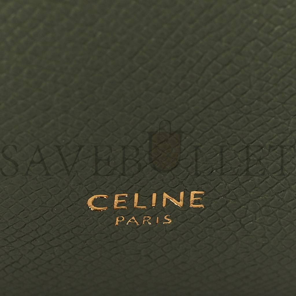 CELINE GRAINED CALFSKIN MICRO BELT BAG ARMY GREEN (23*22*13cm) CELINE GRAINED CALFSKIN MICRO BELT BAG ARMY GREEN (23*22*13cm)