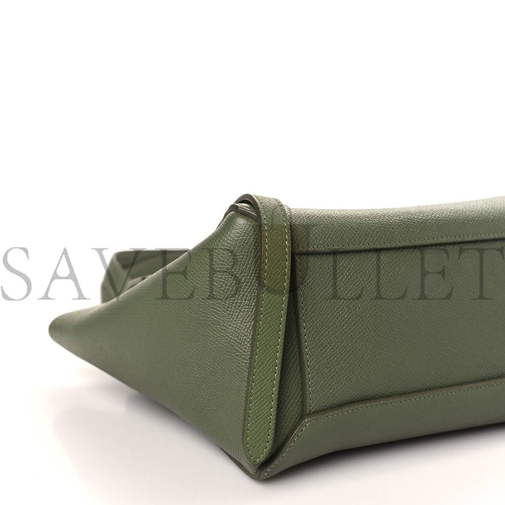 CELINE GRAINED CALFSKIN MICRO BELT BAG ARMY GREEN (23*22*13cm) CELINE GRAINED CALFSKIN MICRO BELT BAG ARMY GREEN (23*22*13cm)