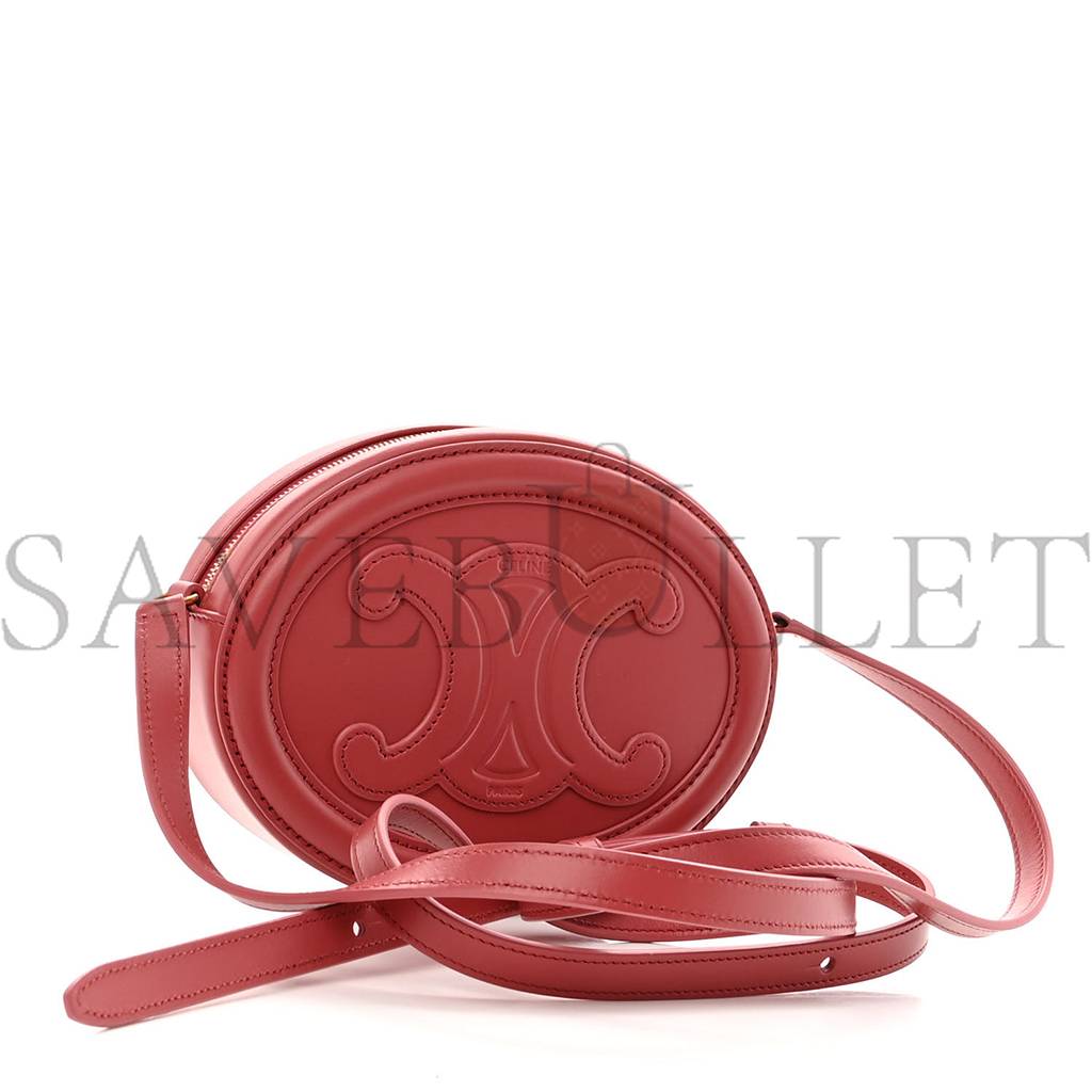 CELINE SMOOTH CALFSKIN CUIR TRIOMPHE OVAL PURSE CROSSBODY LIPSTICK (16*12*8cm) CELINE SMOOTH CALFSKIN CUIR TRIOMPHE OVAL PURSE CROSSBODY LIPSTICK (16*12*8cm)